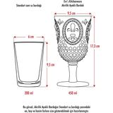 Bezos Akrilik Aquamarin Tekli Kadeh & Su Meşrubat Kahve Yanı Bardağı 450 ml ( Cam Değildir ) - Belirtilmemiş - 0 - Siyah