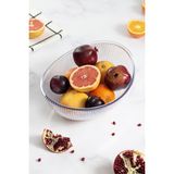 Bezos Akrilik Barok Şeffaf Büyük Oval Meyve & Salata Kasesi & Karıştırma Kabı / 3,3 Lt (Cam Değildir) - Kestane Akaju - Belirtilmemiş