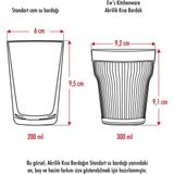 Bezos Akrilik Mürdüm Tekli Kısa Bardak & Su Meşrubat Kahve Yanı Bardağı 300 ml ( Cam Değildir ) - Belirtilmemiş - 0 - Siyah