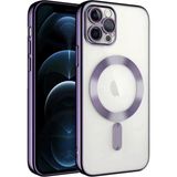 Bezos Apple iPhone 13 Pro Uyumlu Kılıf Kross Magneticsafe Kapak - Mor - 3030 Sempatik