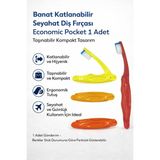 Bezos Banat Katlanabilir Seyahat Diş Fırçası Economic Pocket 1 Adet Taşınabilir Kompakt Tasarım - (ClearEyelets)Black-RadiantOrchid
