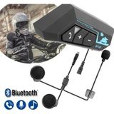 Bezos Bluetooth Motosiklet Kask Kulaklığı Mikrofonlu Kablosuz Sürüş Intercomu - Belirtilmemiş - Kırmızı