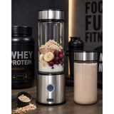 Bezos Çift Hazneli Cam Blender USB Şarjlı Smoothie ve Buz Kırıcı Blender - Antrasit