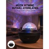Bezos Çok Renkli Projektör Lamba Disko Topu Gece Lambası Kablosuz - NLCAEB7702-6610
