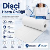 Bezos Dişçi Hasta Önlüğü 1 Rulo 80 Adet Beyaz Tek Kullanımlık Sıvı Geçirmez Yüksek Emici Hasta Örtüsü 50X60 cm - 0 - 1 Ay