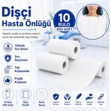 Bezos Dişçi Hasta Önlüğü 10 Rulo 800 Adet Beyaz 50X60 cm - 0 - 1 Ay