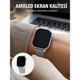 Bezos Dokunmatik Amoled Akıllı Saat Uzun Pil Ömrü ve Sağlık Takip Özellikli - 30W Beyaz - 35 - 48 mm - Belirtilmemiş