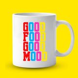 Bezos Good Food Good Mood Yazılı Kupa Model 224 Renkli Baskılı Seramik Kahve Kupası - Belirtilmemiş - 001 - Beyaz