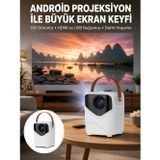 Bezos HD Ayaklı Portatif Projeksiyon Cihazı Bluetooth Wifi Akıllı Android İşlemcili - NLCAEB2970-4