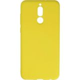 Bezos Huawei Mate 10 Lite Kılıf Nano Içi Kadife Silikon - Sarı
