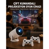 Bezos Kablosuz Mini Projeksiyon Cihazı Oyun ve Film İçin Taşınabilir Ev Sineması Yen - NLCAEB4632-1