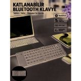 Bezos Katlanabilir Bluetooth Klavye 3 Cihaz Bağlantılı Kablosuz Taşınabilir Klavye - NLCAEB8831-7304