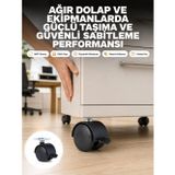 Bezos Kilitli Mobilya Tekerleği 6 cm 4’lü Kolay Kurulum - NLCAEB4400-8166
