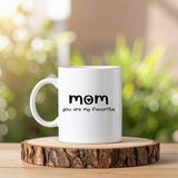 Bezos Mom You Are My Favorite Yazılı Kupa Model 205 Anneye Hediye Seramik Kupa Şık Tasarım Kahve Kupası - Belirtilmemiş - 001 - Beyaz