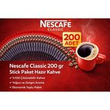 Bezos Nescafe Classic 2 gr Stick Hazır Kahve 200 Adet %100 Çözünebilir Yoğun Aromalı Ekonomik Paket - Öğütülmüş
