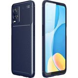 Bezos Oppo A54 4g Uyumlu Kılıf Auto Focus Karbon Kapak - Lacivert - 3030 Sempatik