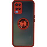 Bezos Oppo A54 4g Uyumlu Kılıf Montreal Yüzüklü Silikon Kapak - Kırmızı - 3030 Sempatik