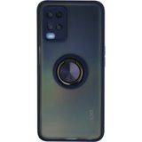 Bezos Oppo A54 4g Uyumlu Kılıf Montreal Yüzüklü Silikon Kapak - Lacivert - 3030 Sempatik