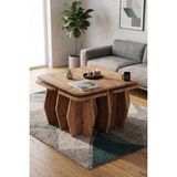 Bezos Orta Sehpa ve Zigon Sehpa 5'li Set Modern Çok Amaçlı Salon Oturma Odası Yan Sehpa 9248 Atlantik Çam - 3030 Sempatik