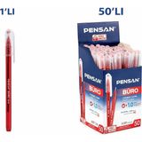 Bezos Pensan Büro 2270 Kırmızı Tükenmez Kalem 1.0 mm Medium Yerli Üretim