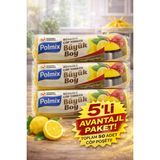 Bezos Polmix Limon Kokulu Büzgülü Büyük Boy Çöp Torbası 65X70 cm 10'lu 5 Paket Dayanıklı Sızdırmaz Çöp Poşeti - Belirtilmemiş