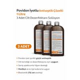 Bezos Povidon İyotlu Baticonal Antiseptik Çözelti 1 Litre x 3 Adet Cilt Dezenfektanı Solüsyon