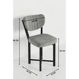 Bezos Professional Sandalye 4 Adet Baby Face Kumaş Metal Ayak Modern Mutfak Sandalyesi Cafe Balkon Ofis Elma - Ahşap - Beyaz - Belirtilmemiş