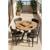 Bezos Professional Sandalye 4 Adet Keten Kumaş Metal Ayak Modern Mutfak Sandalyesi Cafe Balkon Ofis Teddy 9809 Antrasit - Ahşap - Beyaz - Belirtilmemiş