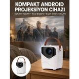 Bezos Projeksiyon Ev Sineması Bluetooth 4k HD Kaliteli Görüntü Kumandalı Yeni Nesil - NLCAEB9480-673