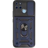 Bezos Realme C25Y Kılıf Pars Lens Yüzüklü Silikon - Lacivert