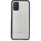 Bezos Samsung Galaxy A02S Uyumlu Kılıf Miami Şeffaf Silikon - Lacivert - 3030 Sempatik
