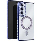 Bezos Samsung Galaxy A35 5g Uyumlu Joke Simli Magneticsafe Kılıf - Mavi - 3030 Sempatik