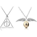 Bezos Snitch Golden ve Ölüm Yadigarları Üçgen Harry Potter Unisex Kolye