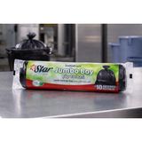 Bezos Star Plus Endüstriyel Jumbo Boy Çöp Torbası 80X110 cm 10 Adet Dayanıklı Sanayi Tipi Çöp Poşeti