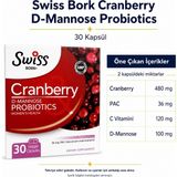 Bezos Swiss Bork Cranberry D-Mannose Probiyotik Kompleksi 30 Kapsül
