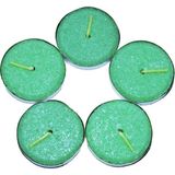 Bezos Tea Lights Yeşil Mum 5 Li 1 Paket - Acı Kahverengi - Belirtilmemiş