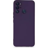 Bezos Tecno Pova Neo Kılıf Nano Içi Kadife Silikon - Mor