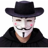 Bezos Vendetta Maske ve Şapka Seti? Anonim Stil Parti Maskesi