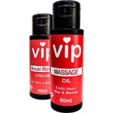 Bezos Vip Masaj Yağı 60 ml + Anal Relax Krem 60 ml - Belirtilmemiş