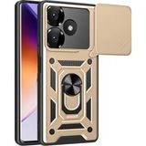 Bezos Xiaomi Redmi 13 4g Uyumlu Kılıf Pars Lens Yüzüklü Silikon - Gold - 3030 Sempatik