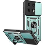 Bezos Xiaomi Redmi Note 13 4g Uyumlu Kılıf Pars Lens Yüzüklü Silikon - Yeşil - 3030 Sempatik