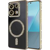 Bezos Xiaomi Redmi Note 13 Pro 4g Uyumlu Joke Simli Magneticsafe Kılıf - Gold - 3030 Sempatik