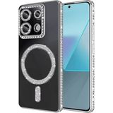 Bezos Xiaomi Redmi Note 13 Pro 4g Uyumlu Joke Simli Magneticsafe Kılıf - Gümüş - 3030 Sempatik