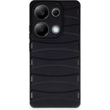 Bezos Xiaomi Redmi Note 13 Pro 4g Uyumlu Kılıf Bibercas Silikon Kapak - Siyah - 3030 Sempatik