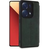 Bezos Xiaomi Redmi Note 13 Pro 4g Uyumlu Kılıf Flip Cover - Koyu Yeşil - 3030 Sempatik