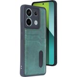 Bezos Xiaomi Redmi Note 13 Pro 4g Uyumlu Kılıf Sara Kartvizitli Deri Kılıf - Koyu Yeşil - 3030 Sempatik