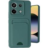 Bezos Xiaomi Redmi Note 13 Pro 5g Uyumlu Kılıf Kelvin Kartvizitli Silikon - Koyu Yeşil - 3030 Sempatik