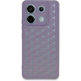 Bezos Xiaomi Redmi Note 13 Pro 5g Uyumlu Kılıf Petek Silikon Kapak - Lila - 3030 Sempatik