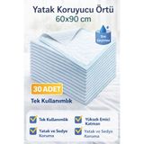 Bezos Yatak Koruyucu Örtü 60X90 cm 30 Adet Tek Kullanımlık Sıvı Geçirmez Hasta Altı Bezi