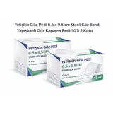 Bezos Yetişkin Göz Pedi 6.5 x 9.5 cm Steril Yapışkanlı Göz Bandı 50’li 2 Kutu Göz Kapama Pedi bgBZSTCRVR0000033